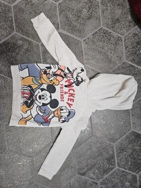 Disney Cream Kids Hoodie with Mickey & Friends Graphic